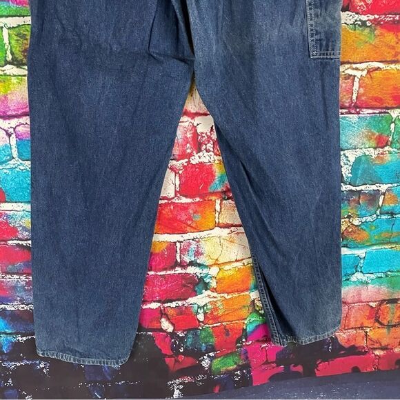 Vintage OshKosh Denim Carpenter Jeasn Made in USA Talon 42 Zipper 36 x 32 - Picture 5 of 10